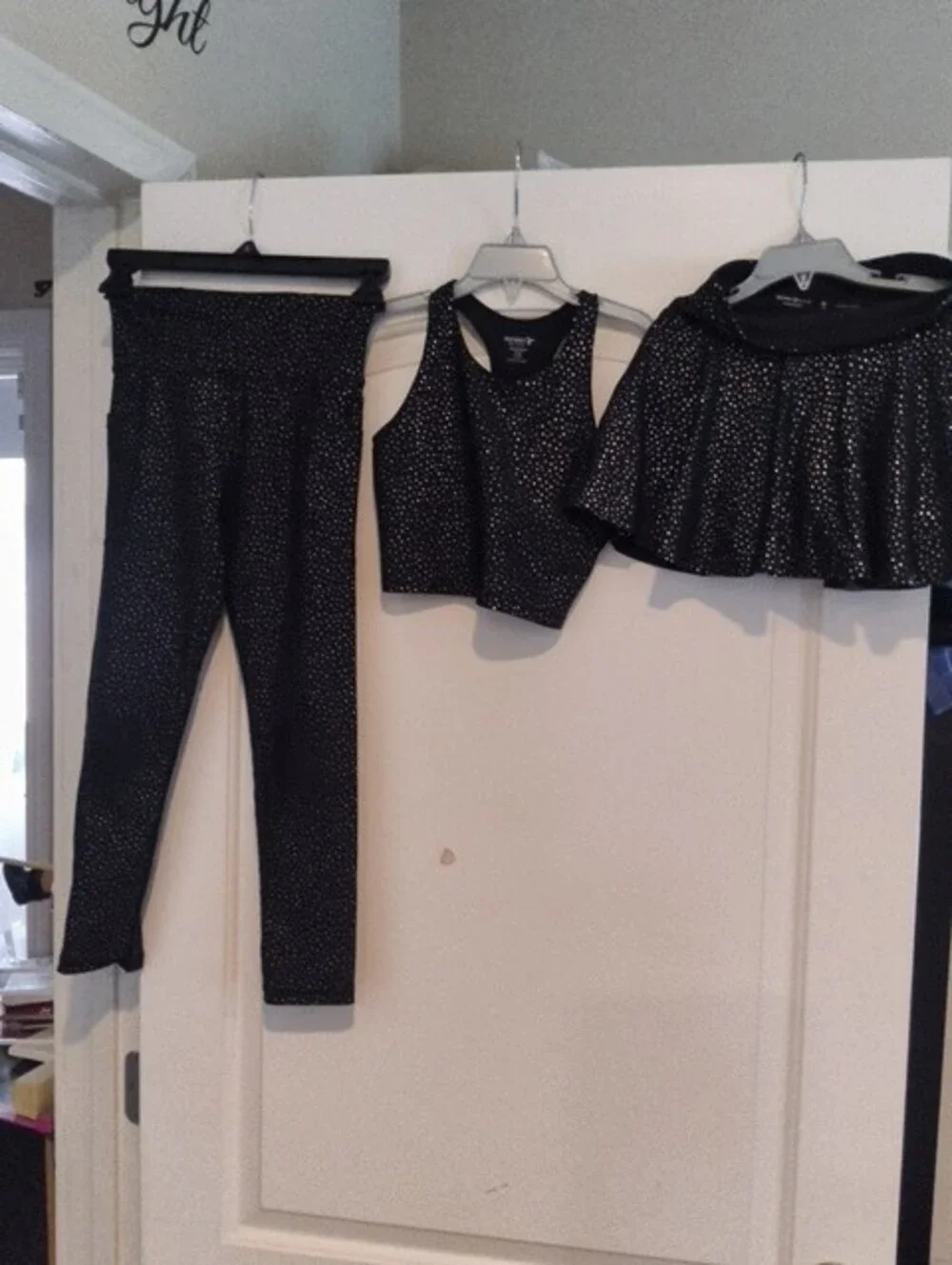 Old Navy Black Tank with White Polka Dots 3 piece set
